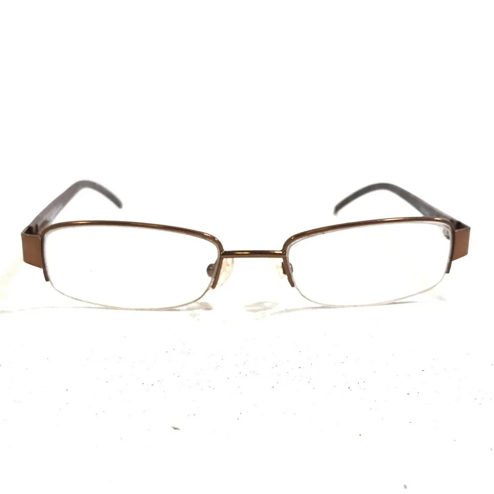 Blue Moon BM 561 BR Eyeglasses Sunglasses Frames Brown Rectangular Half Rim 135